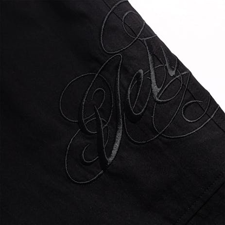 Velvet Parachute Shorts - Black