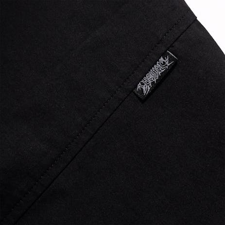 Velvet Parachute Shorts - Black