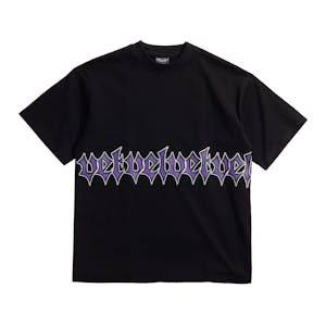 Velvet Wrapped T-Shirt - Black