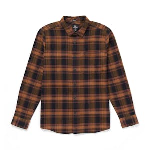 Volcom Baystone Long Sleeve Flannel Shirt - Black