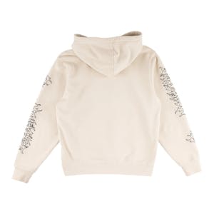 Welcome Barb Sleeve Embroidered Hoodie - Bone