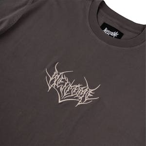 Welcome Splinter Dyed Knit T-Shirt - Raven