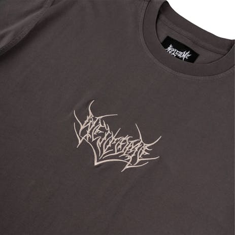 Welcome Splinter Dyed Knit T-Shirt - Raven