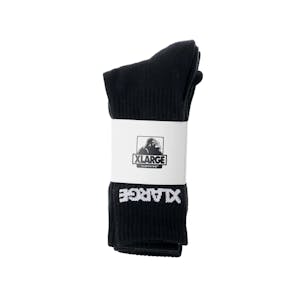 XLARGE 91 Crew Sock 3-Pack - Black