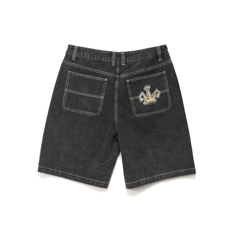 XLARGE Folded Crown Bull Denim Short - Double Dye Black