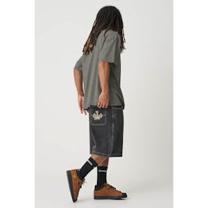 XLARGE Folded Crown Bull Denim Short - Double Dye Black