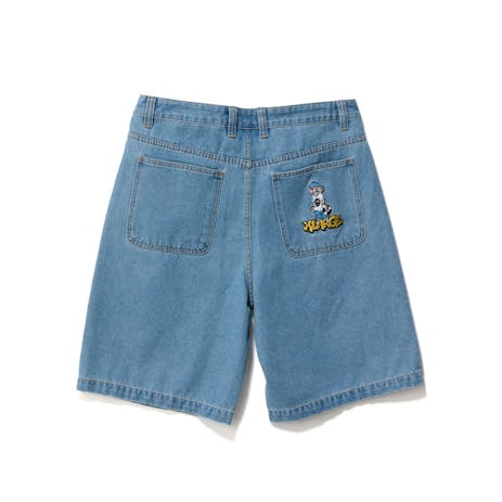 XLARGE Peace Man Bull Denim Short - Mid Blue