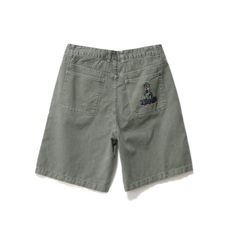 XLARGE Peace Man Bull Denim Short - Olive Grey