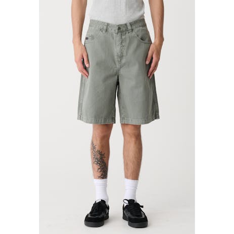 XLARGE Peace Man Bull Denim Short - Olive Grey