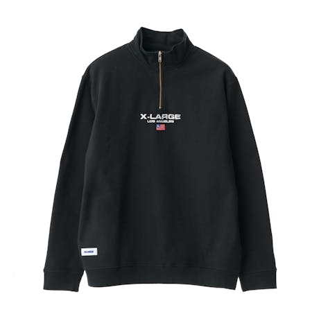 XLARGE Quarter Zip Crew - Pigment Black