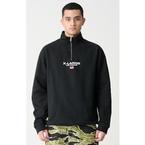 XLARGE Quarter Zip Crew - Pigment Black