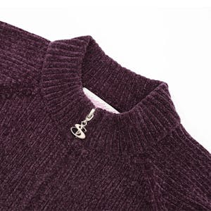 Yardsale Phantasy Chenille Full Zip Sweater - Purple